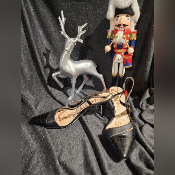 Sam Edelman Leather Pumps Black 7.5 - Picture 5 of 6